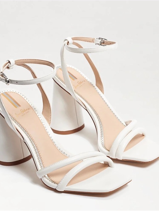 Sam Edelman Shoes - Sam Edelman Kia Block Heel Sandal in Bright White Leather